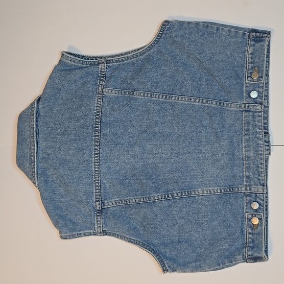 Vintage Guess Jeans American Tradition Blue Denim Vest XL - Picture 5 of 11